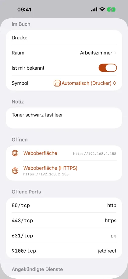 LanSheet on iPhone, 02-device