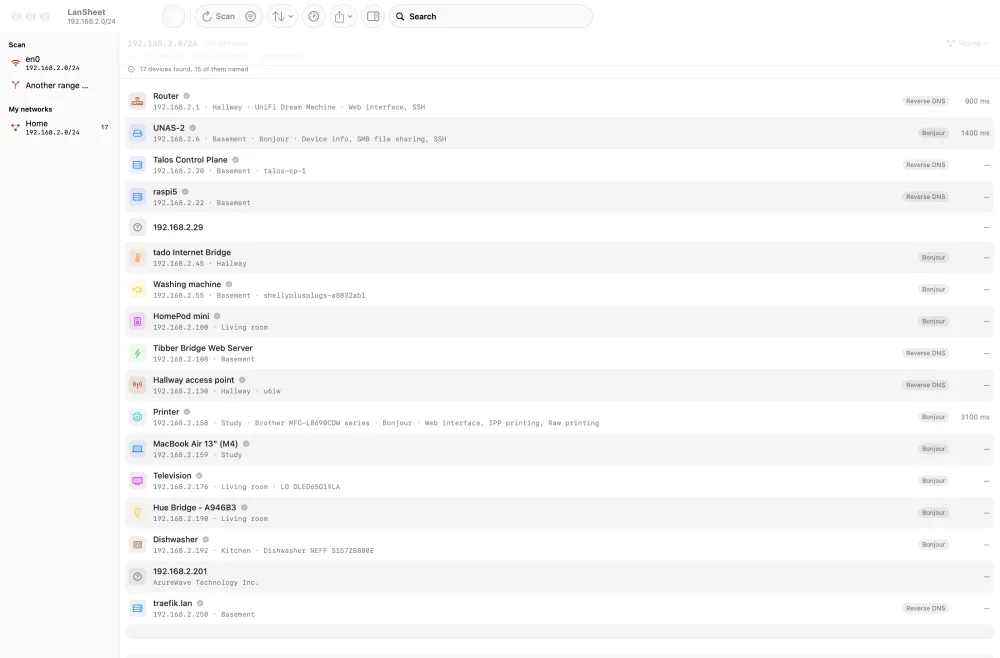 LanSheet on the Mac, 01-list