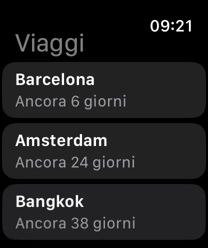 Più viaggi al polso, ognuno con il proprio conto alla rovescia.